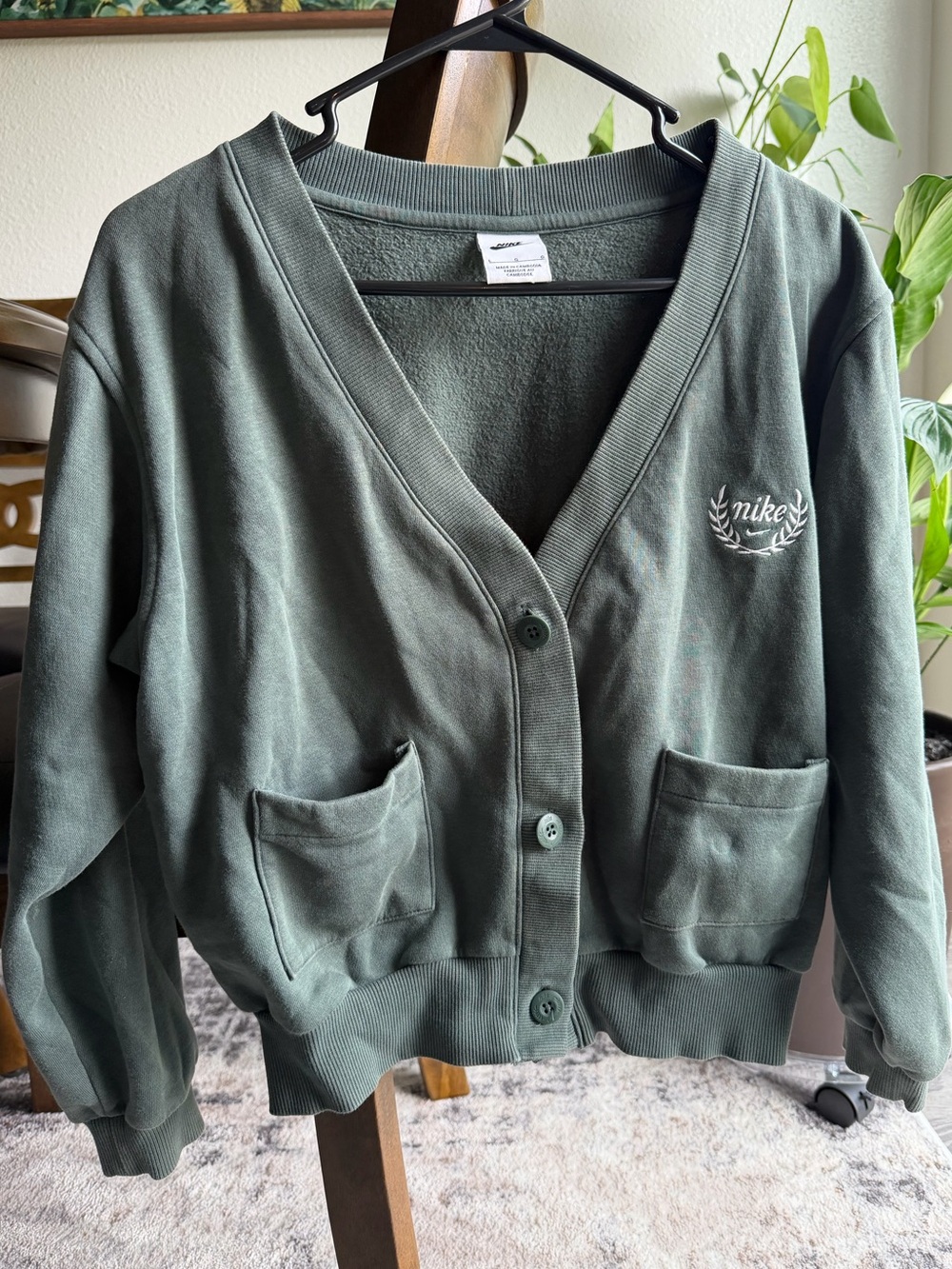 Girls' Nike Sportswear Club Fleece Cardigan size large